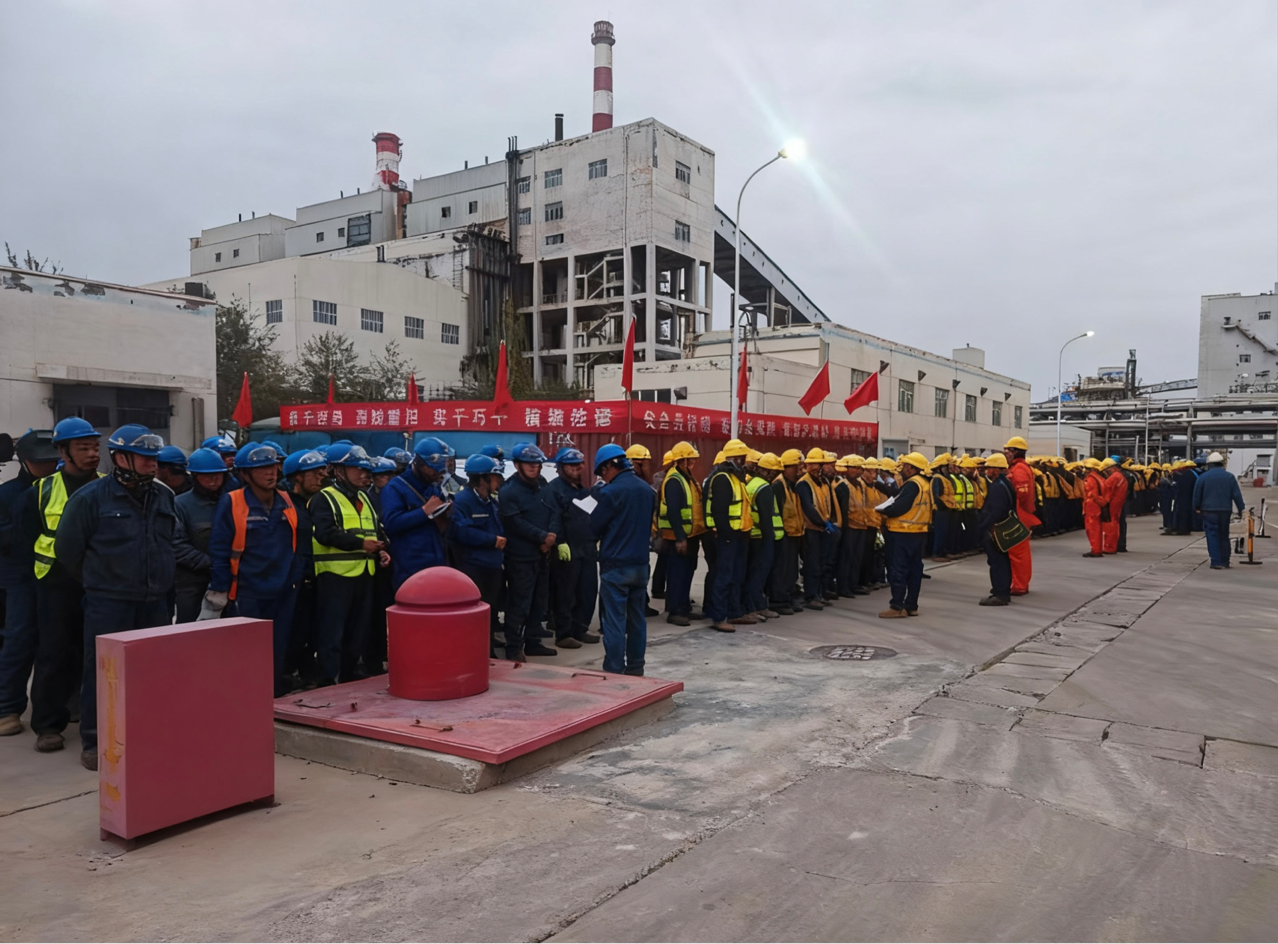 最大晨會！弘旭公司和寧大修項目部組織安全晨會(圖2)